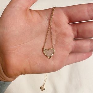 Kendra Scott opal heart necklace